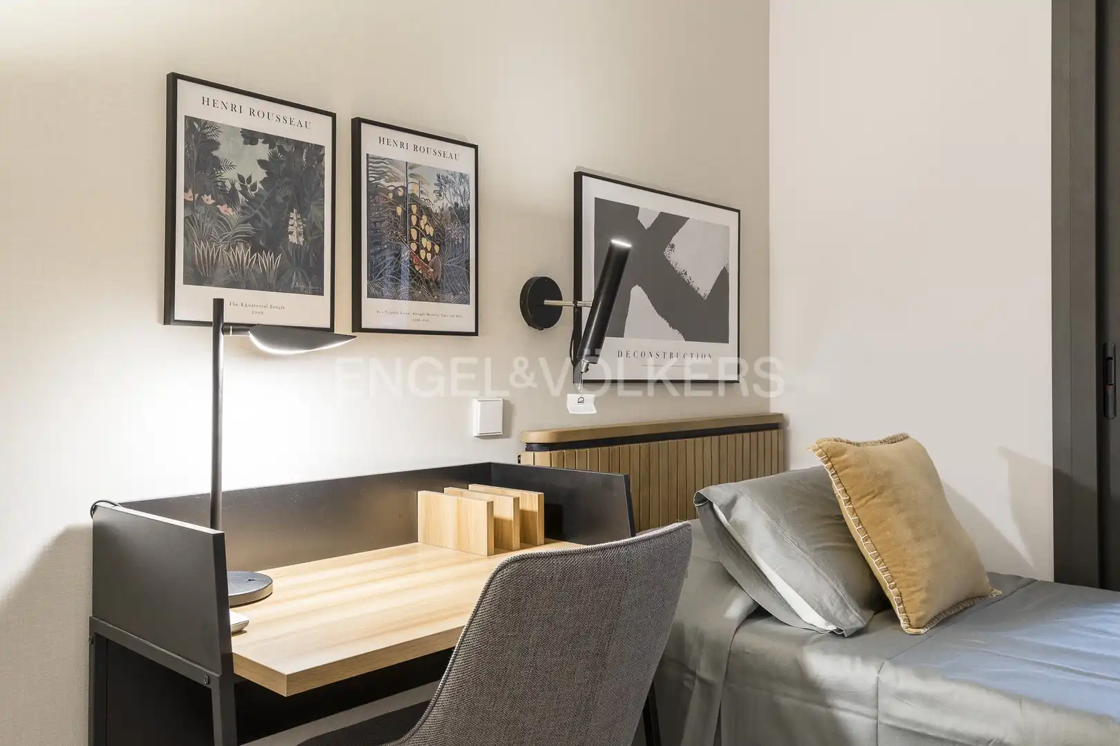 Schlafzimmer von Wohnung zur Miete in Barcelona mit Klimaanlage, Heizung und Parkett