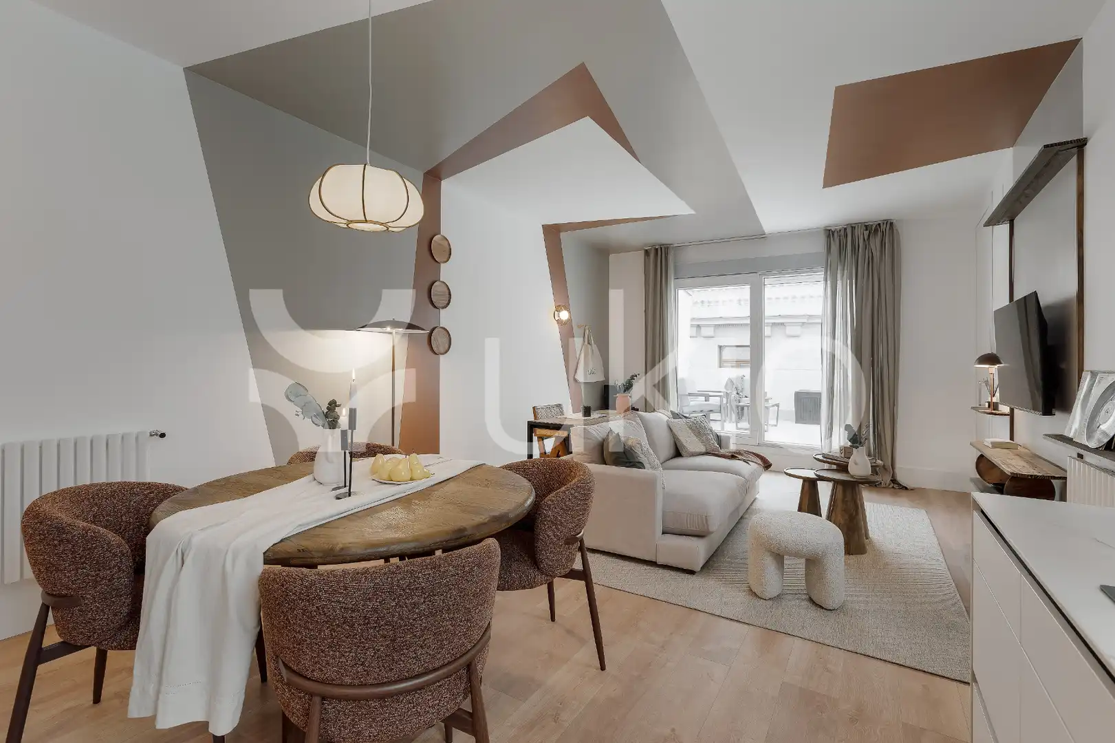 Sala de estar de Apartamento de alquiler en Madrid con Aire acondicionado, Calefacción y Terraza