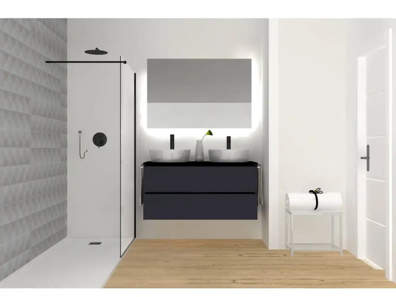 Baño de Casa adosada en venta en La Roca del Vallès con Aire acondicionado, Calefacción y Jardín privado