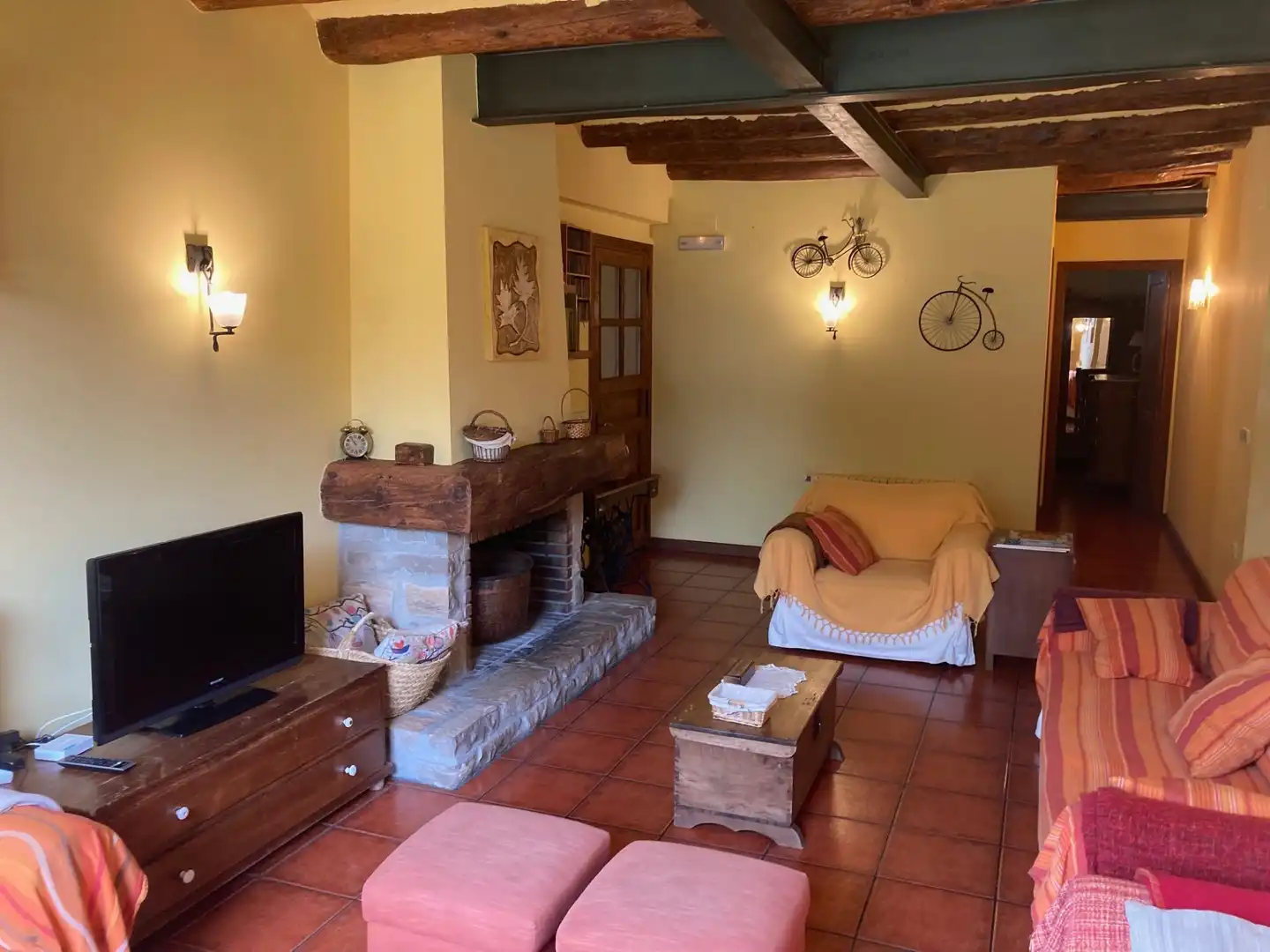 Sala d'estar de Casa o xalet en venda en Vilanova de Bellpuig amb Calefacció, Jardí privat i Piscina