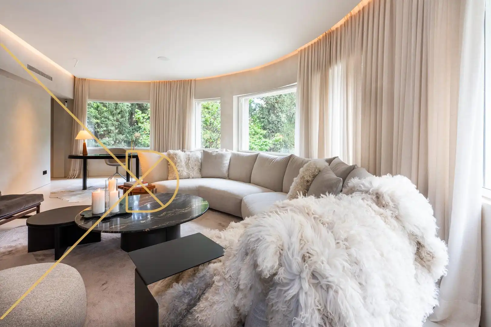 Sala de estar de Piso en venta en  Barcelona Capital con Aire acondicionado, Calefacción y Amueblado
