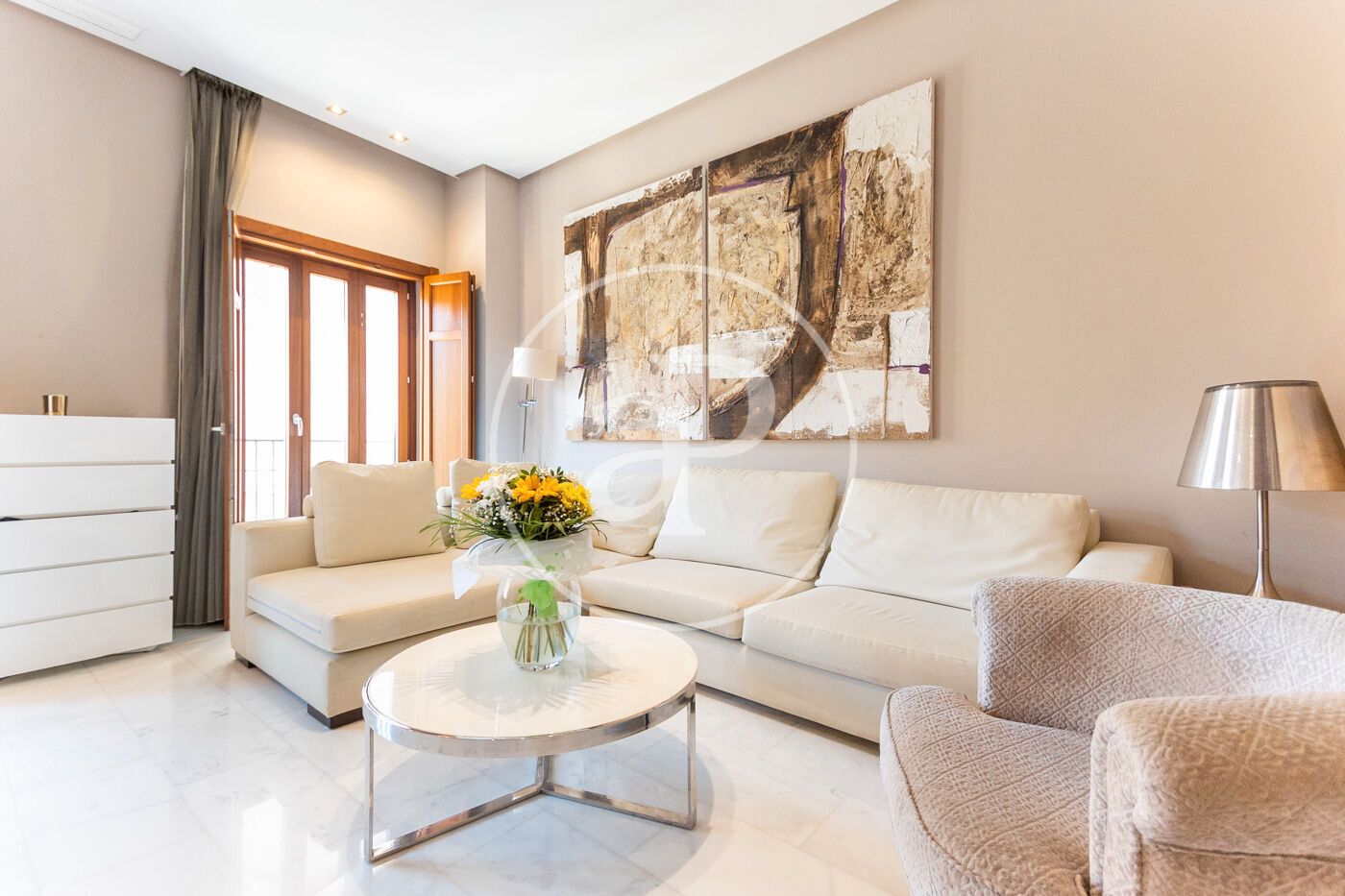 Living room of Flat to rent in  Valencia Capital  with Air Conditioner, Heating and Furnished