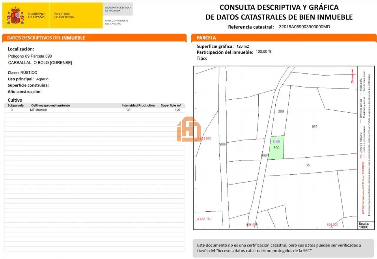 Terreno en venta en O Bolo 