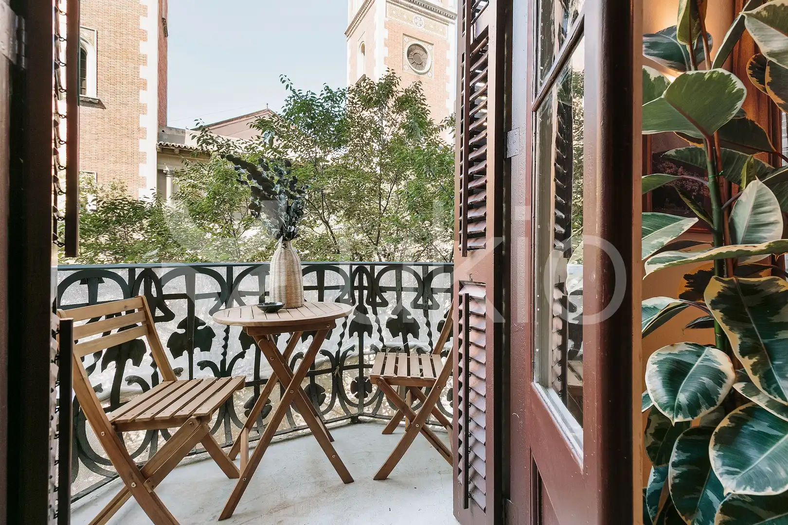 Terraza de Estudio de alquiler en Barcelona con Aire acondicionado, Calefacción y Amueblado