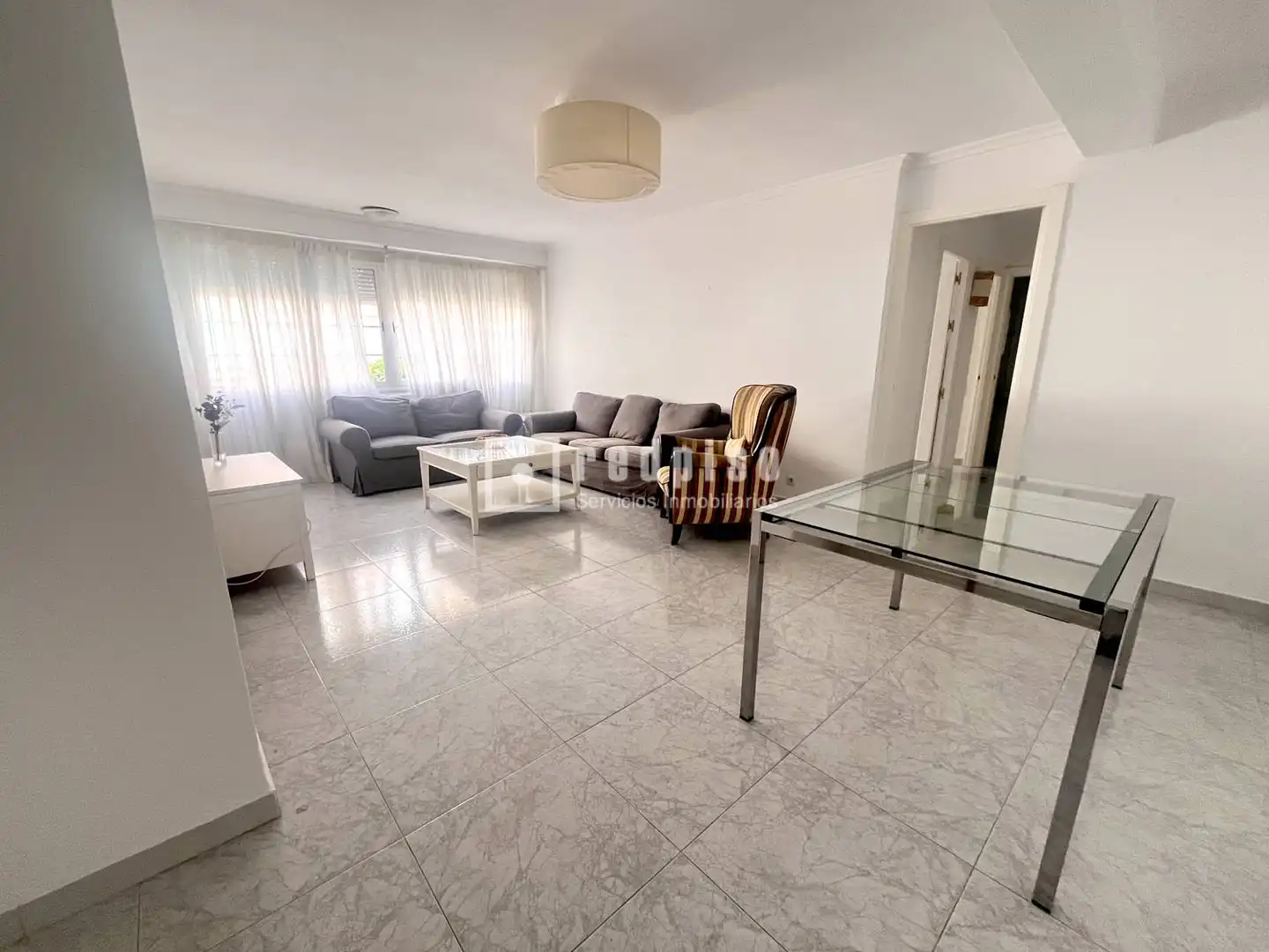 Living room of Flat for rent in Sevilla  with Air Conditioner and Private garden