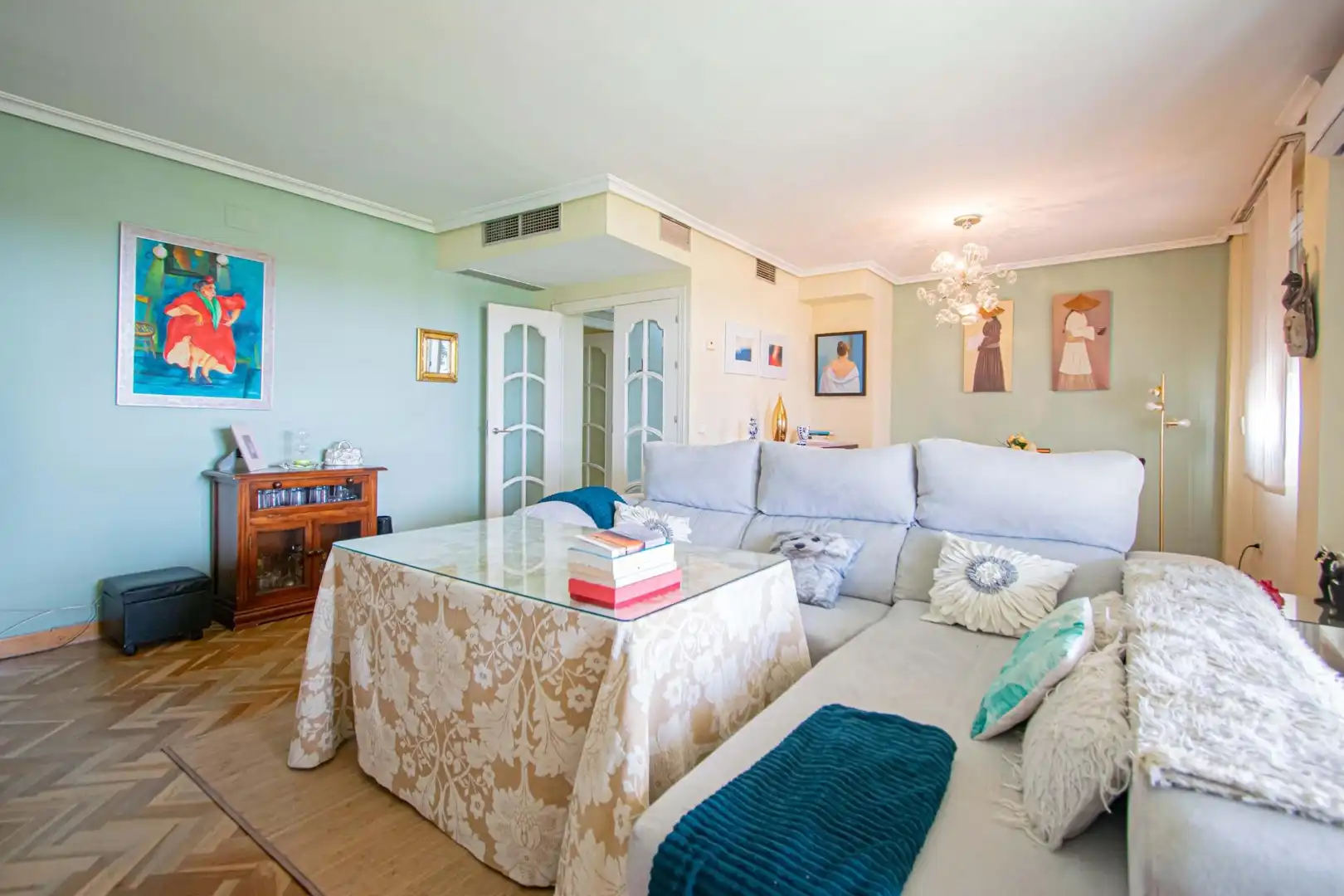 Living room of Attic for sale in Sevilla  with Air Conditioner, Heating and Parquet flooring