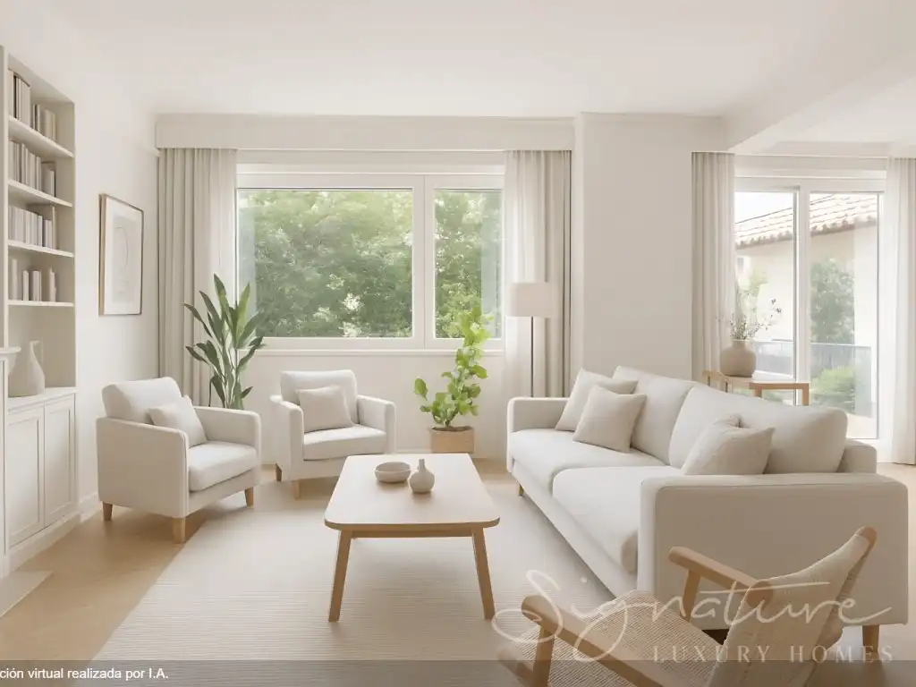 Living room of Ground floor for sale in Sant Cugat del Vallès  with Heating, Private garden and Terrace