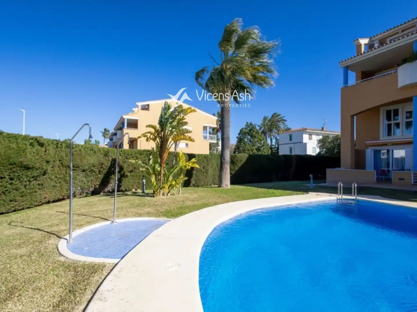 Garten von Wohnung zum Verkauf in Jávea / Xàbia mit Klimaanlage, Terrasse und Schwimmbad