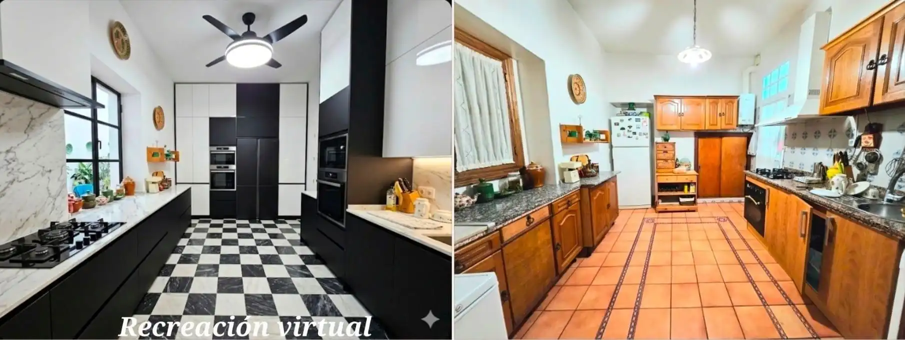 Cocina de Casa o chalet en venta en Sevilla con Aire acondicionado, Calefacción y Terraza