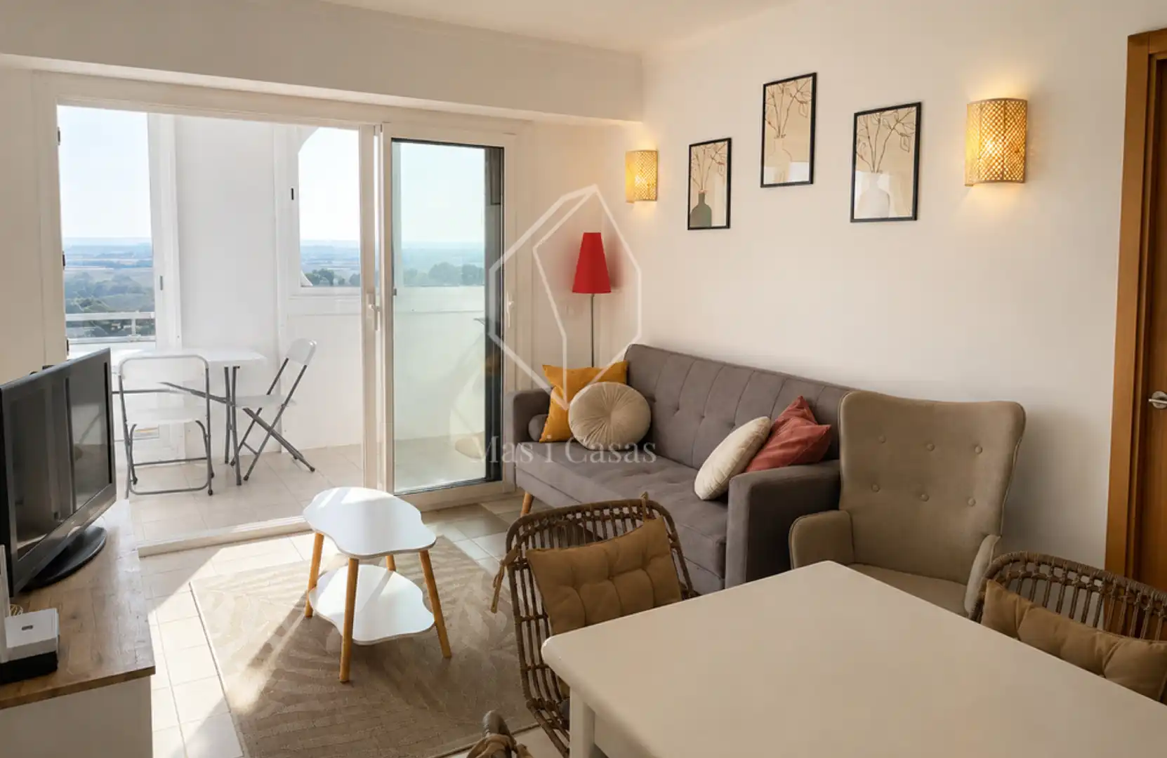 Terrasse von Wohnungen zum Verkauf in Empuriabrava mit Klimaanlage, Terrasse und Möbliert