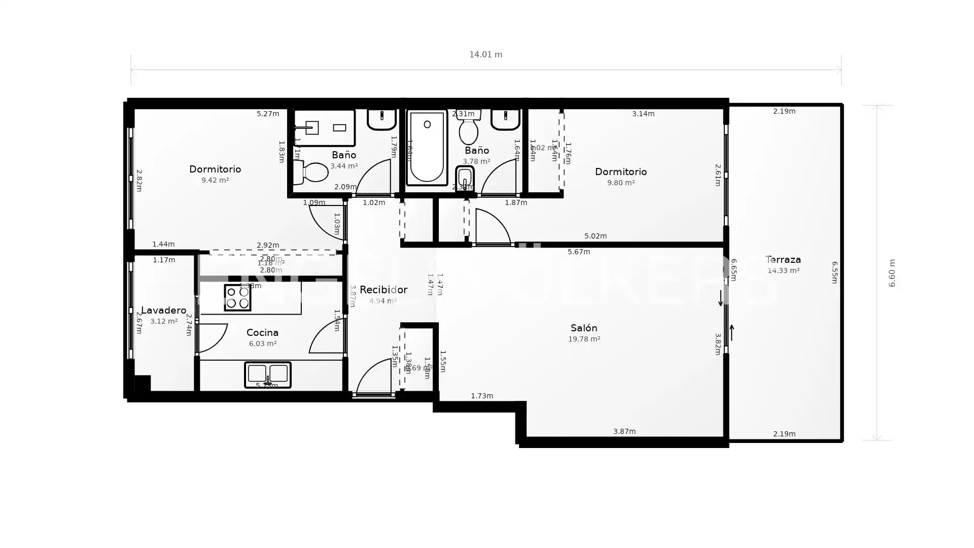 Flat with terrace for sale in Platja de la Pobla de Farnals, imagen 48