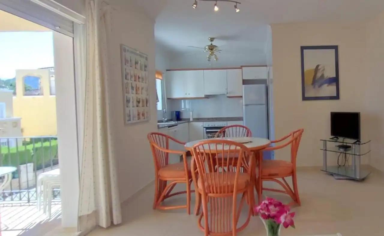 Dining room of Apartments for sale in Pedreguer  with Air Conditioner, Terrace and Furnished
