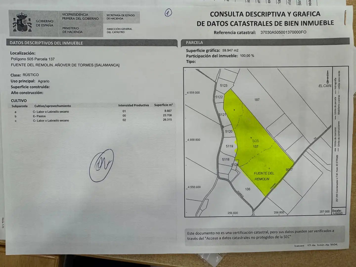 Terreno en venta en Añover de Tormes