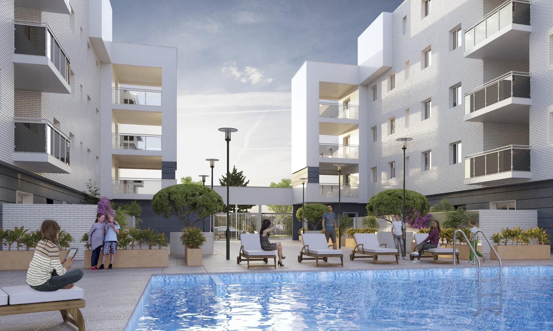 Vista exterior de Apartament en venda en Badajoz Capital amb Aire condicionat, Calefacció i Piscina comunitària