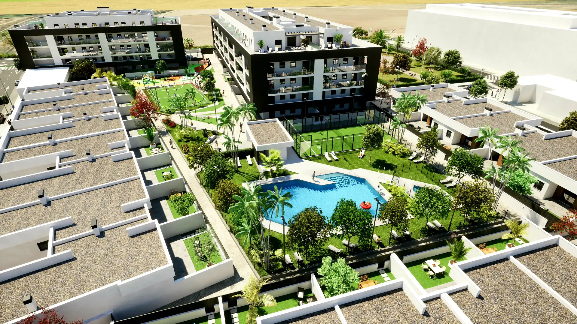 Exterior view of Flat for rent in La Rinconada  with Air Conditioner, Heating and Terrace