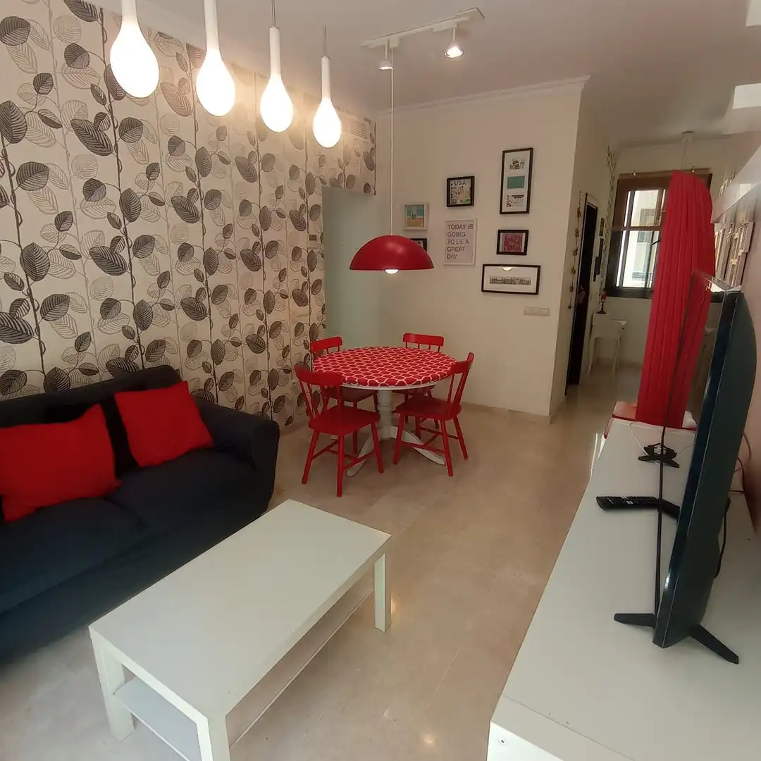 Living room of Flat for rent in Málaga  with Air Conditioner and Furnished