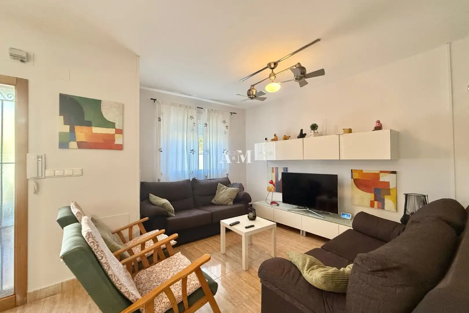 Sala d'estar de Casa o xalet de lloguer en Pilar de la Horadada amb Aire condicionat, Calefacció i Terrassa