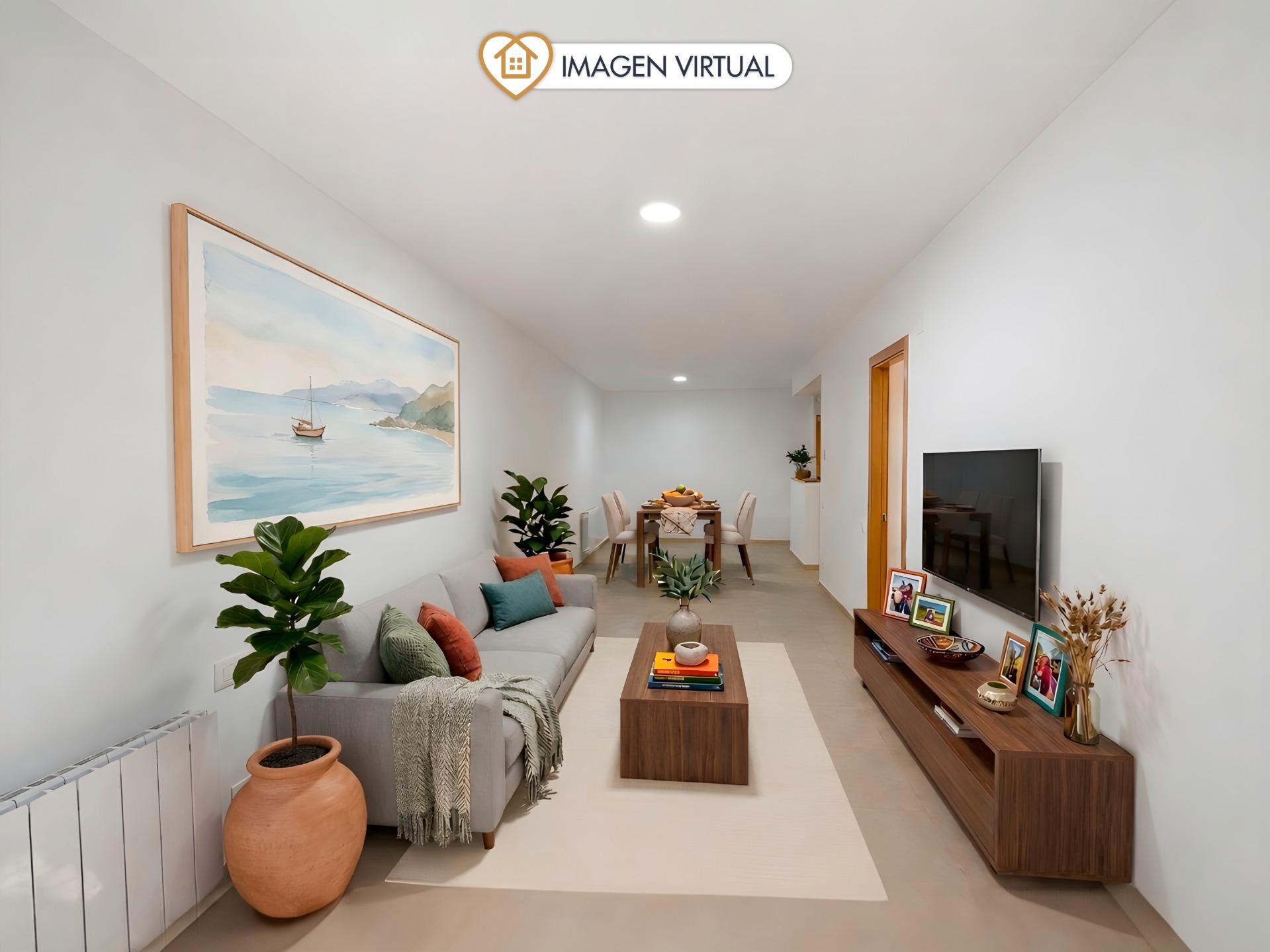 Sala d'estar de Pis de lloguer amb opció a compra en Vallirana amb Calefacció, Forn i Internet