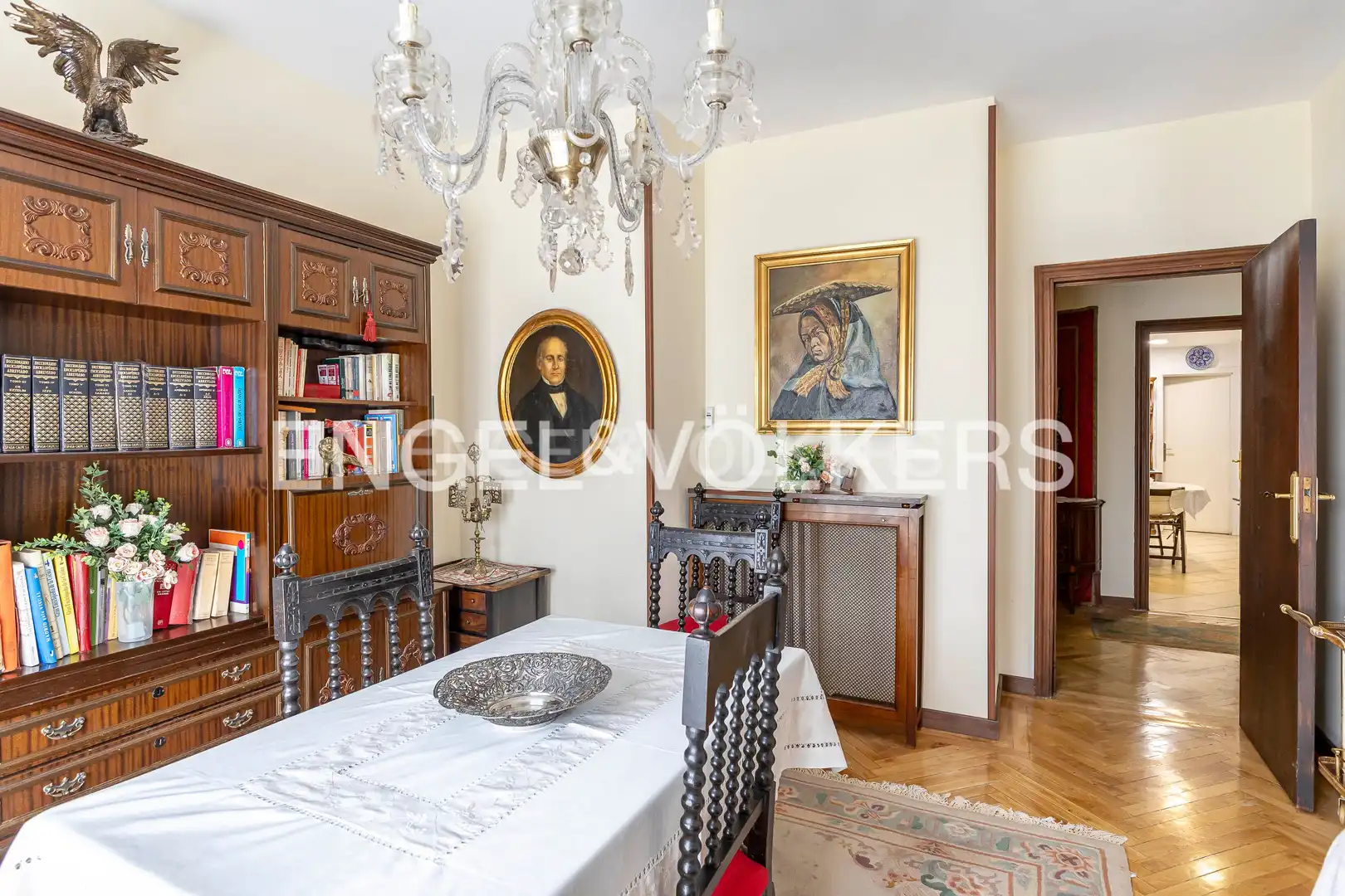 Dining room of Flat for sale in Madrid  with Heating, Parquet flooring and Terrace