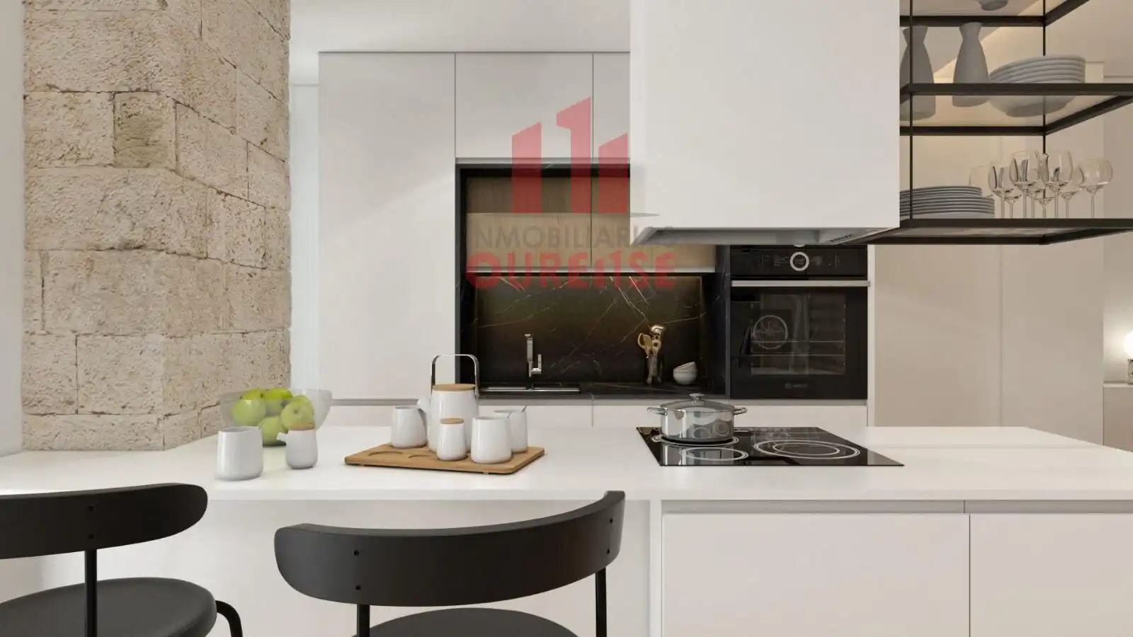 Cocina de Piso en venta en Ourense Capital  con Calefacción y Terraza