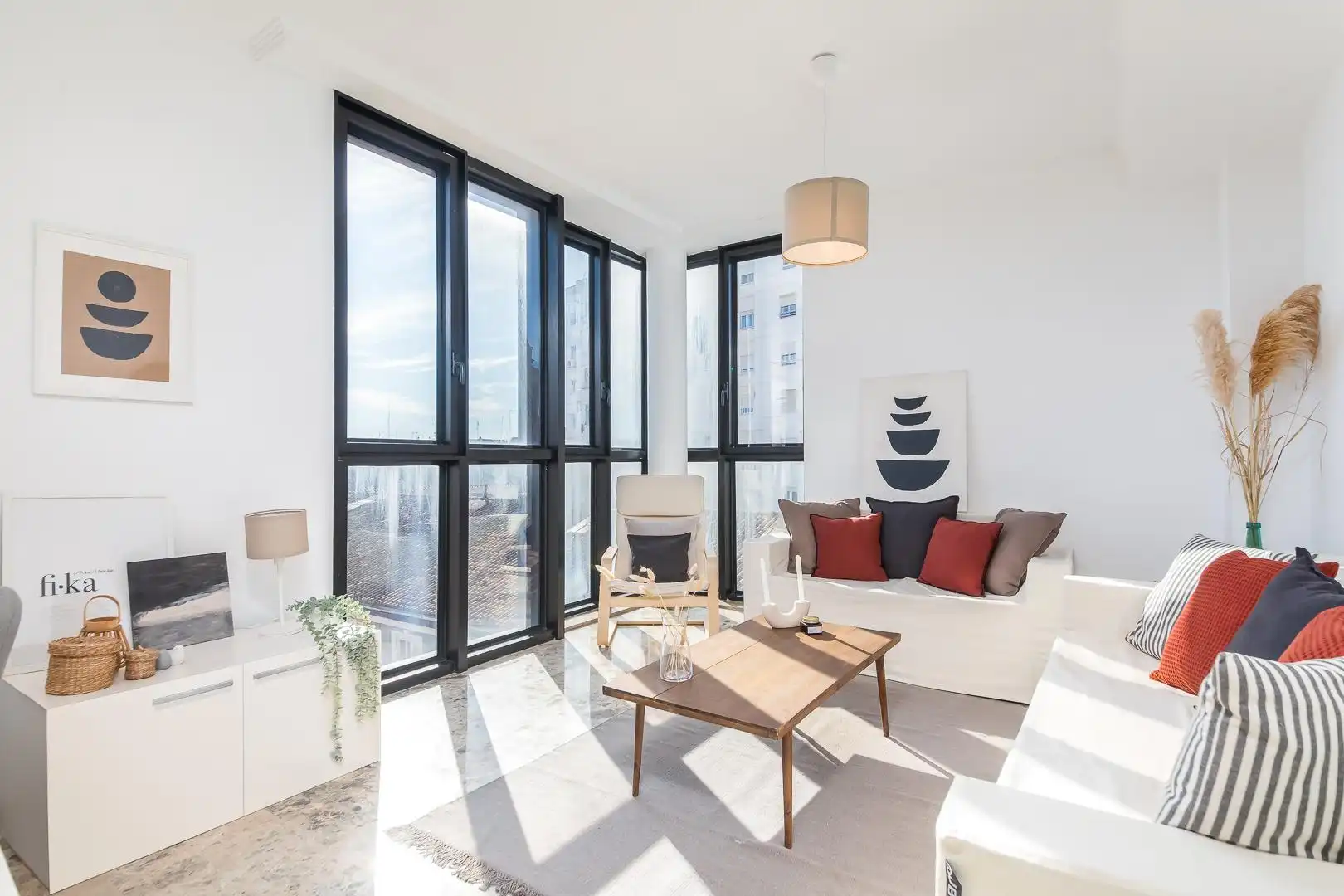 Living room of Flat for rent in Valencia  with Air Conditioner, Heating and Storage room