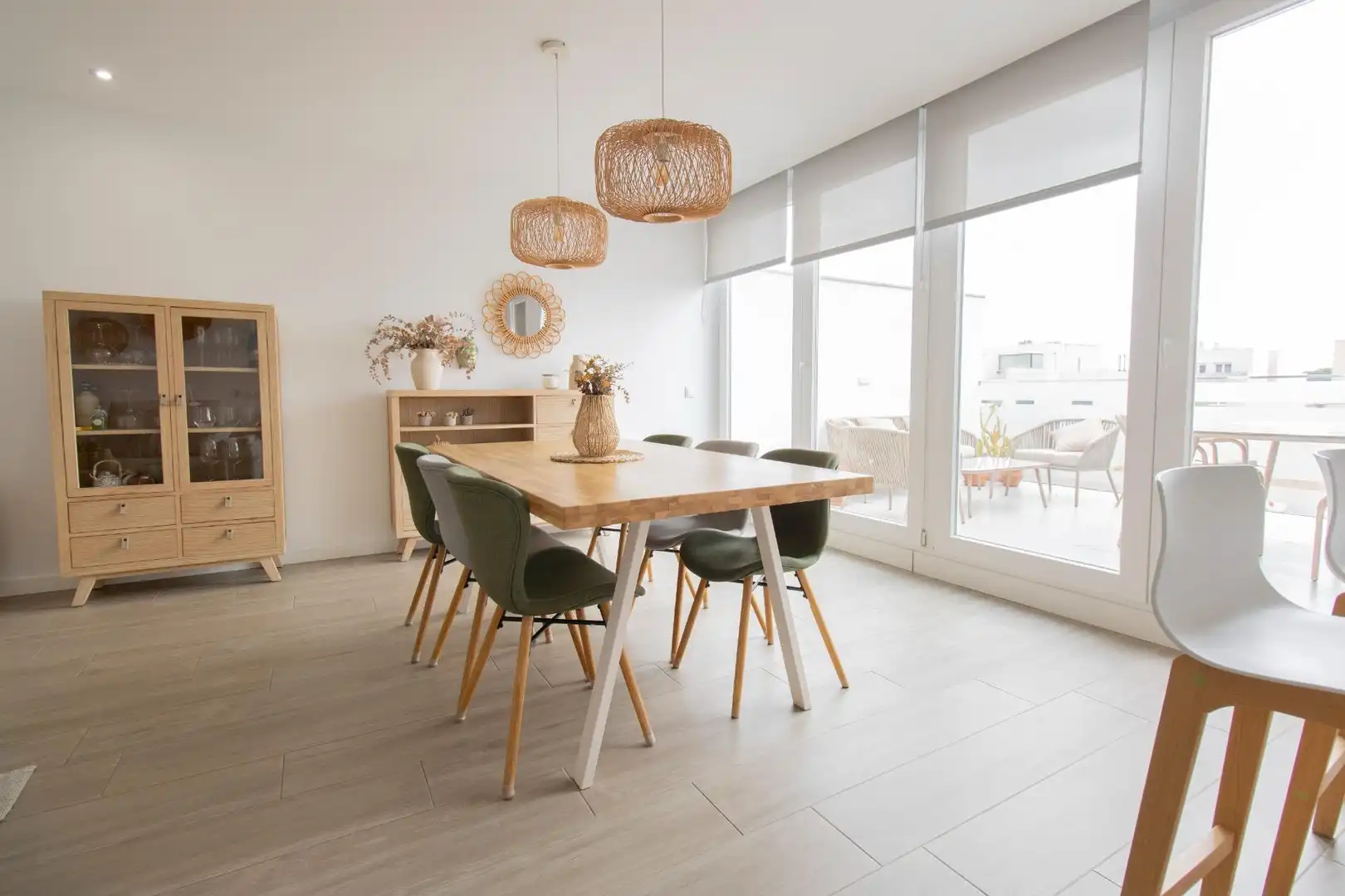 Dining room of Attic for sale in Rafelbuñol / Rafelbunyol  with Air Conditioner, Terrace and Storage room