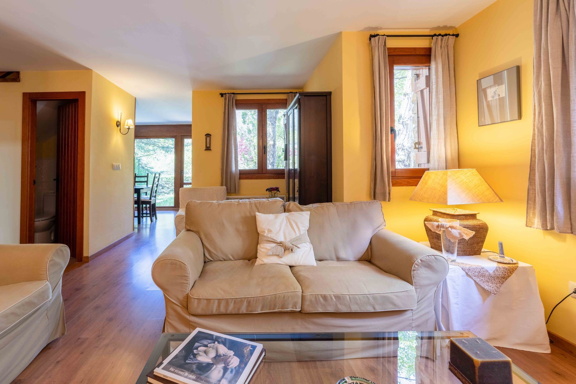 Living room of Single-family semi-detached for sale in Alcalá de la Selva  with Heating, Private garden and Terrace