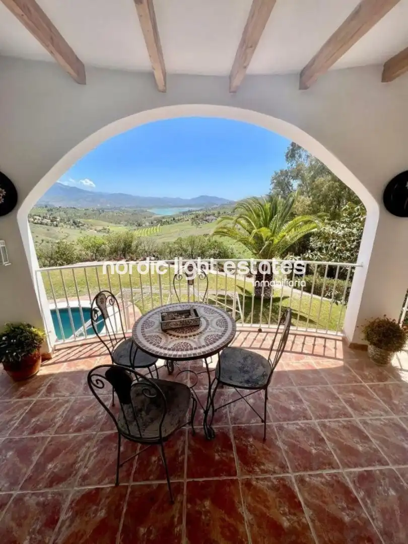 Exterior view of Houses for sale in Viñuela  with Terrace, Swimming Pool and Furnished