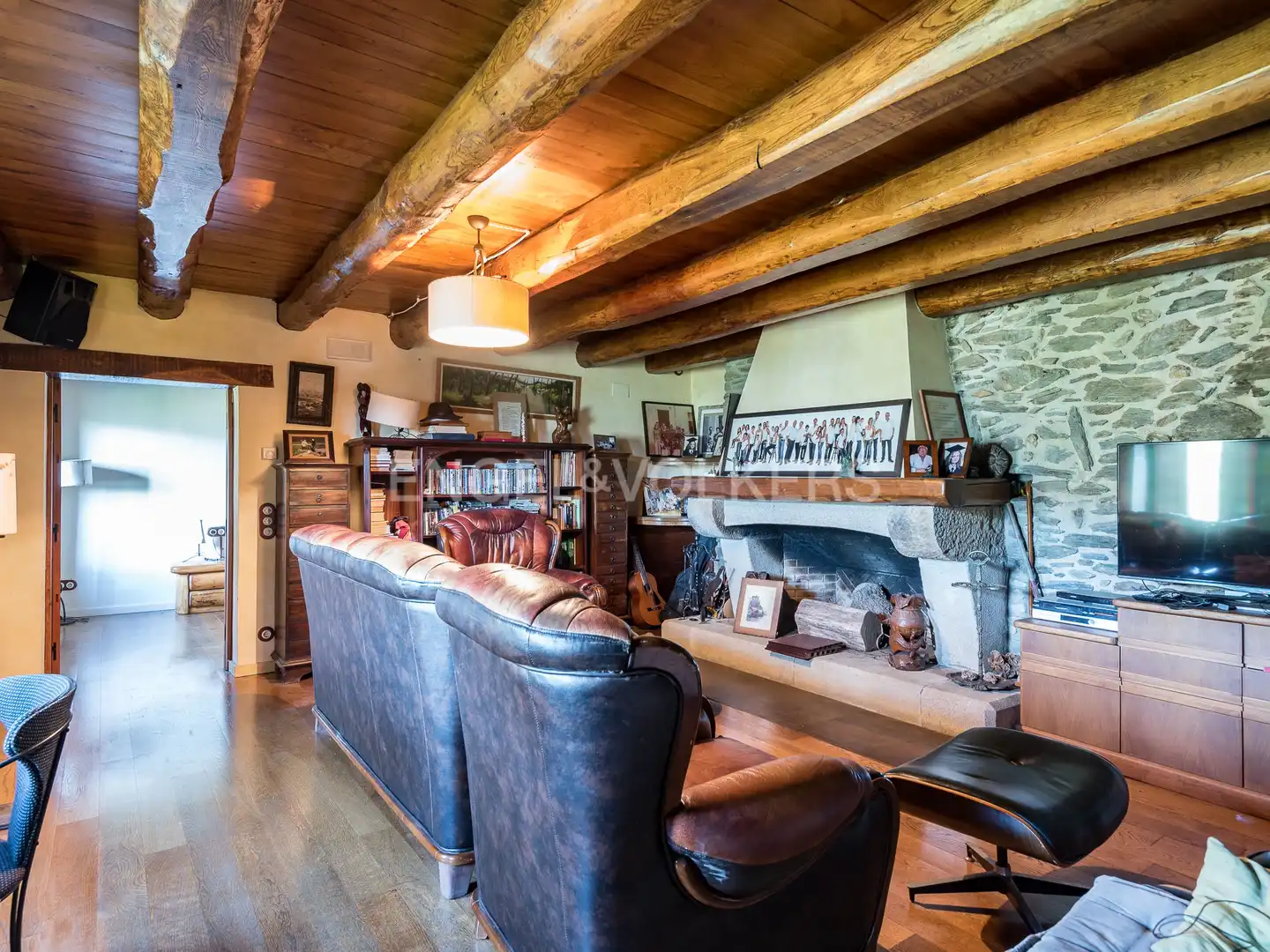 Sala de estar de Finca rústica en venta en Fogars de Montclús con Calefacción, Jardín privado y Trastero