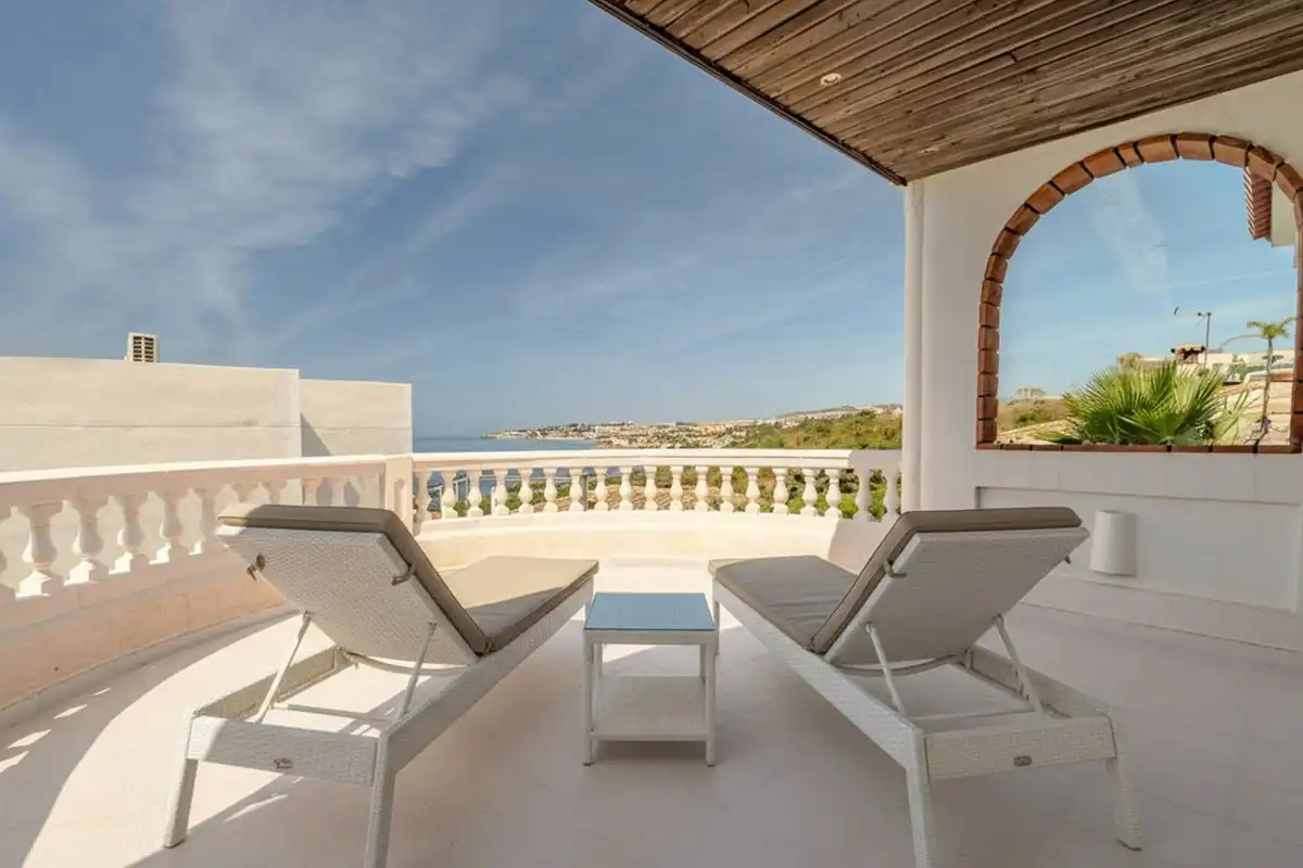 Terrassa de Casa o xalet en venda en Mijas amb Aire condicionat, Jardí privat i Terrassa