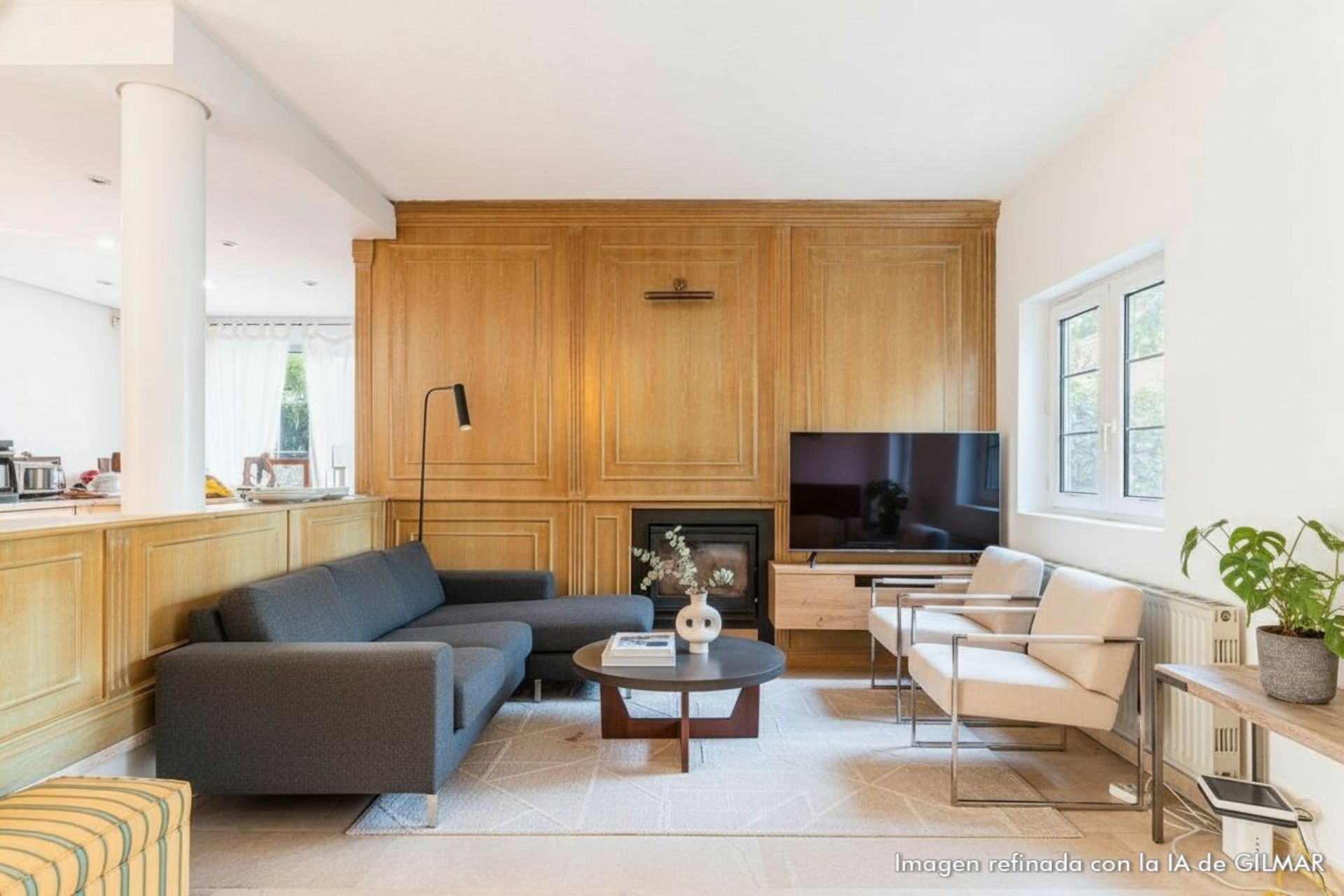 Living room of Single-family semi-detached for sale in Villanueva de la Cañada  with Air Conditioner, Heating and Private garden