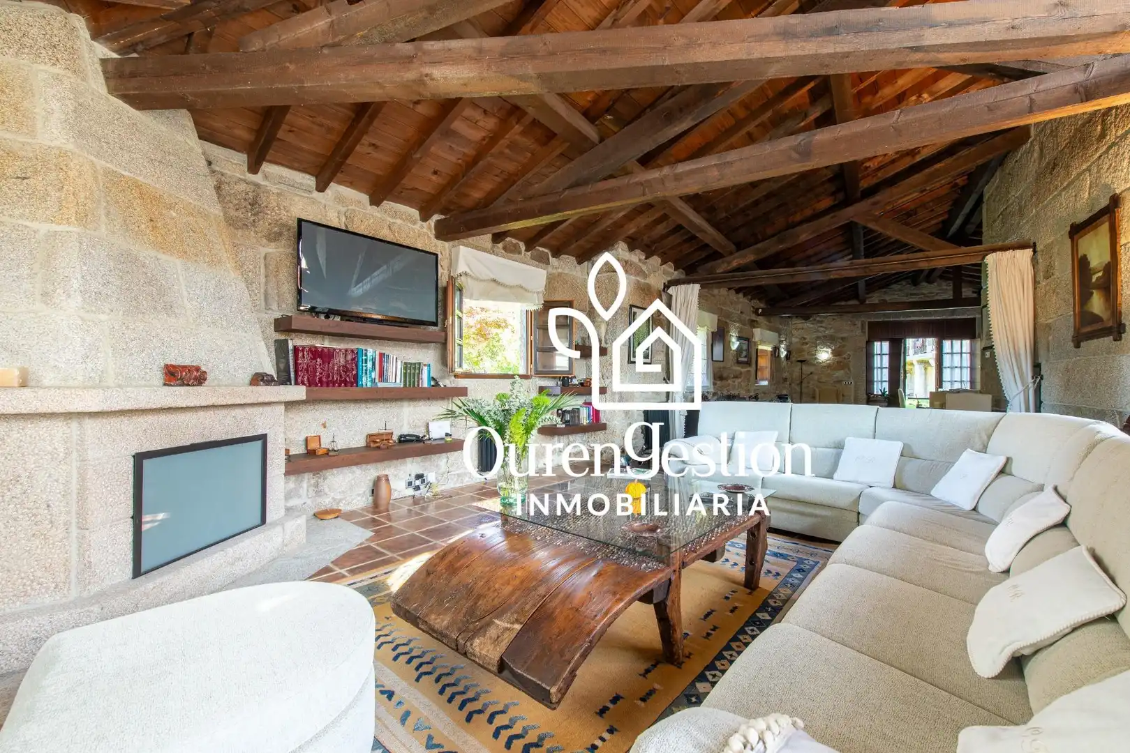 Sala d'estar de Finca rústica en venda en Baltar amb Calefacció, Jardí privat i Terrassa
