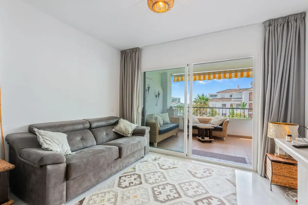 Sala d'estar de Apartament en venda en Mijas amb Aire condicionat, Calefacció i Terrassa
