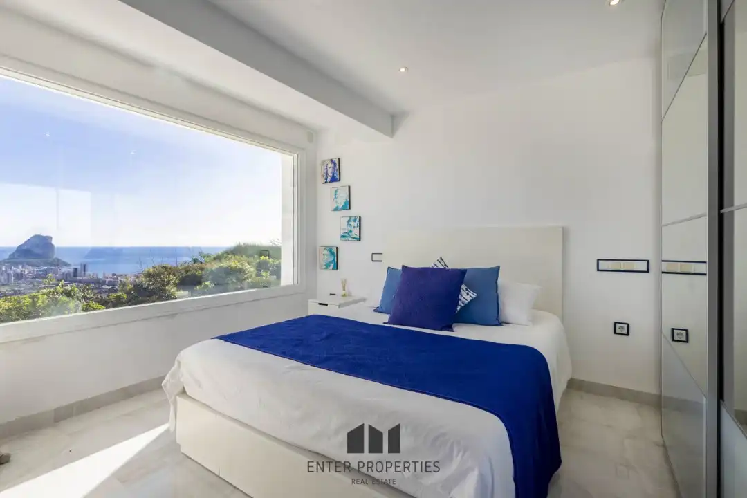 Bedroom of Flat for rent in Calpe / Calp  with Air Conditioner, Heating and Terrace