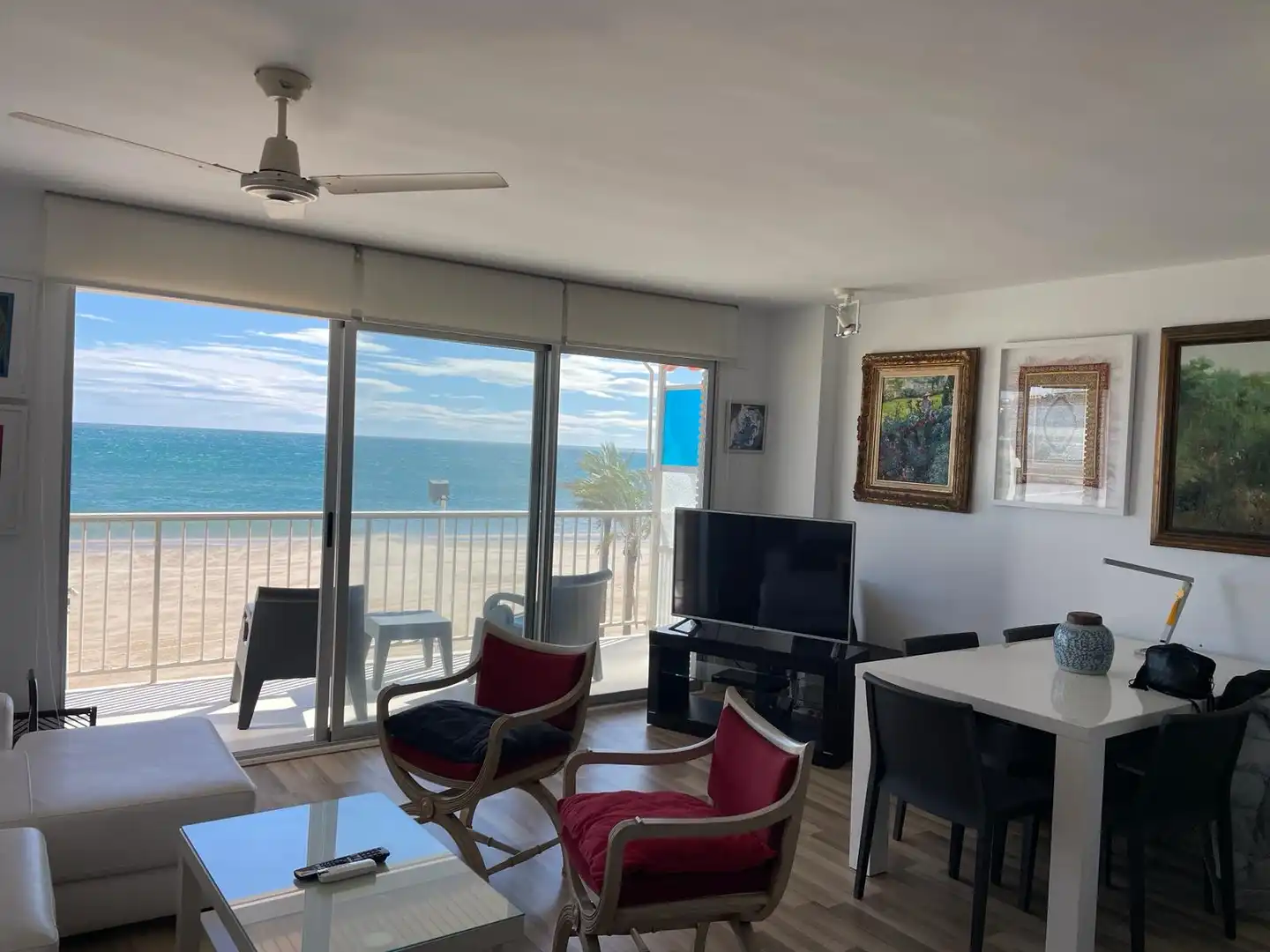 Sala de estar de Apartamento de alquiler en Cullera con Parquet, Terraza y Amueblado
