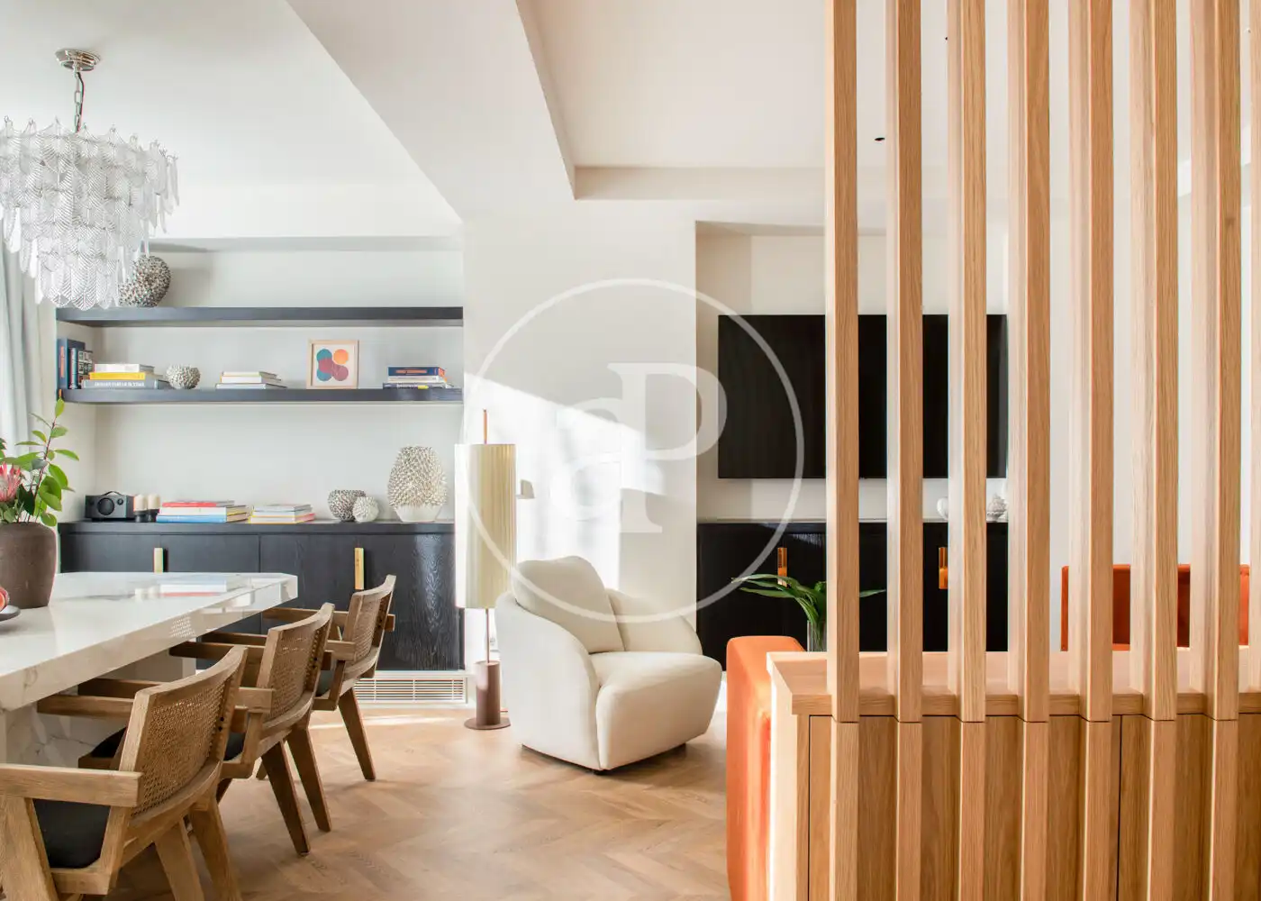 Living room of Houses for rent in Barcelona  with Air Conditioner, Heating and Terrace