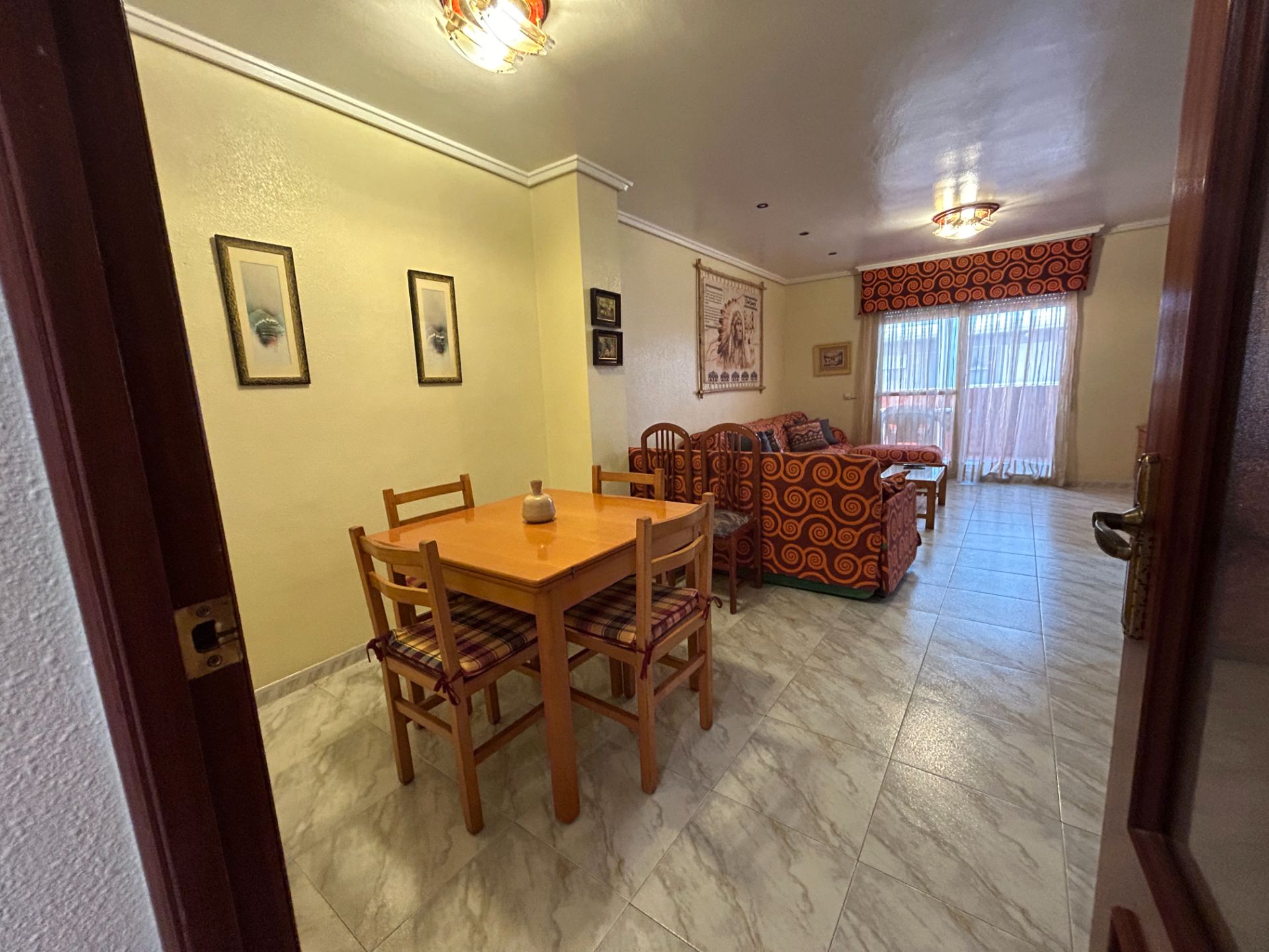 Dining room of Flat for sale in Sagunto / Sagunt  with Furnished, Balcony and Community pool