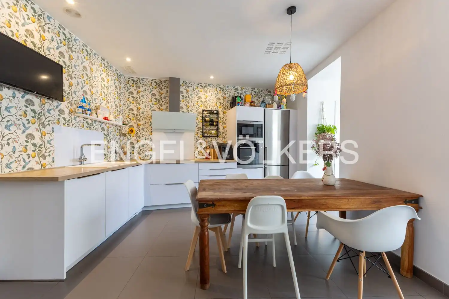 Küche von Wohnung zur Miete in Valencia mit Klimaanlage, Heizung und Balkon