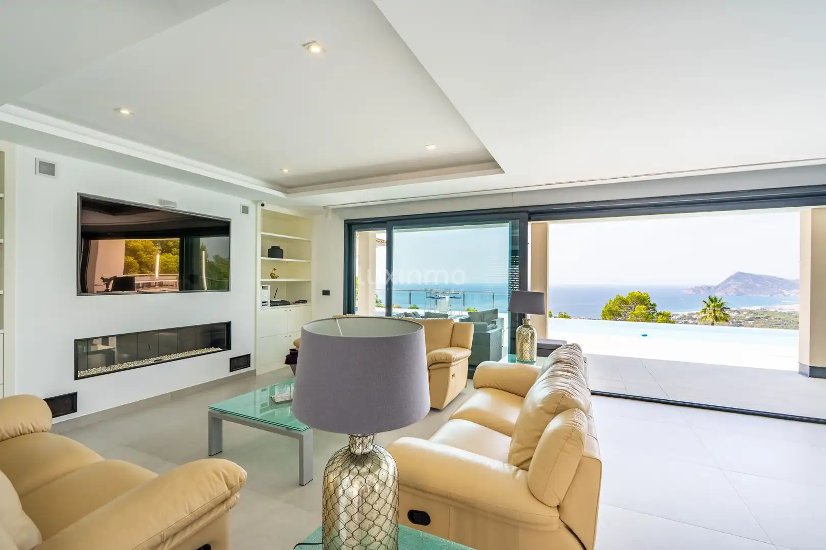 Wohnzimmer von Haus oder Chalet zum Verkauf in Altea mit Klimaanlage, Heizung und Terrasse