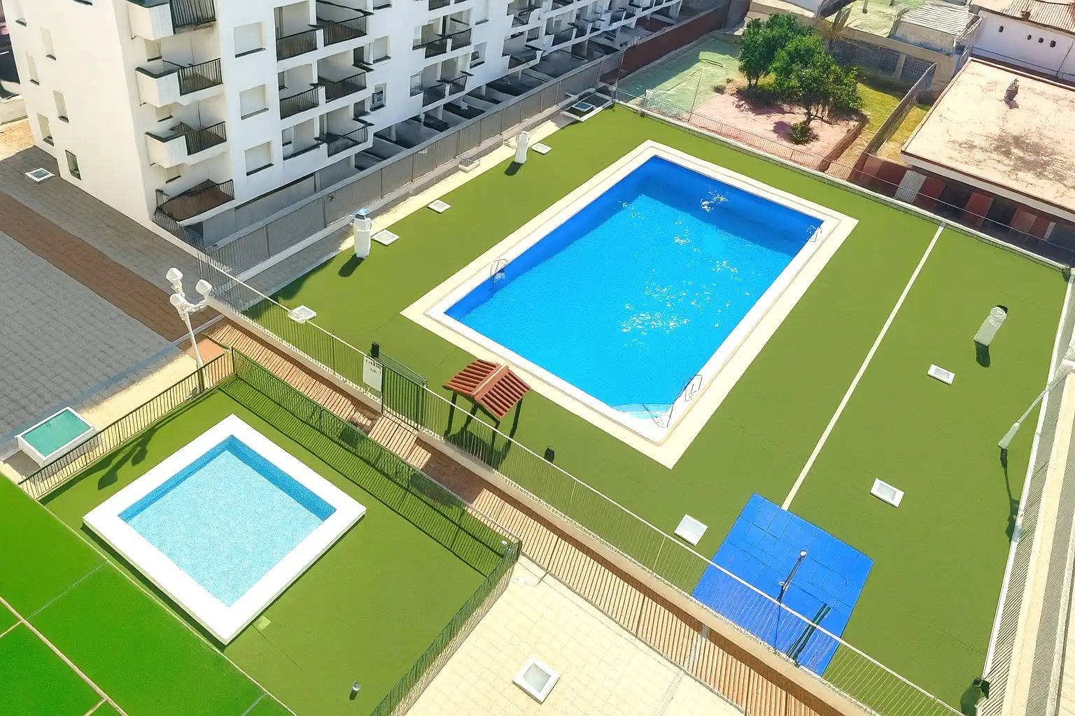 Schwimmbecken von Wohnungen zur Miete in Peñíscola / Peníscola mit Terrasse, Möbliert und Ofen