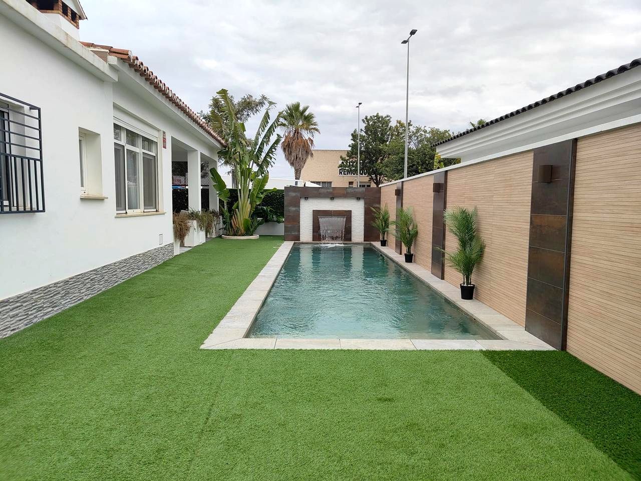 Piscina de Casa o xalet de lloguer en Málaga Capital amb Aire condicionat, Jardí privat i Piscina