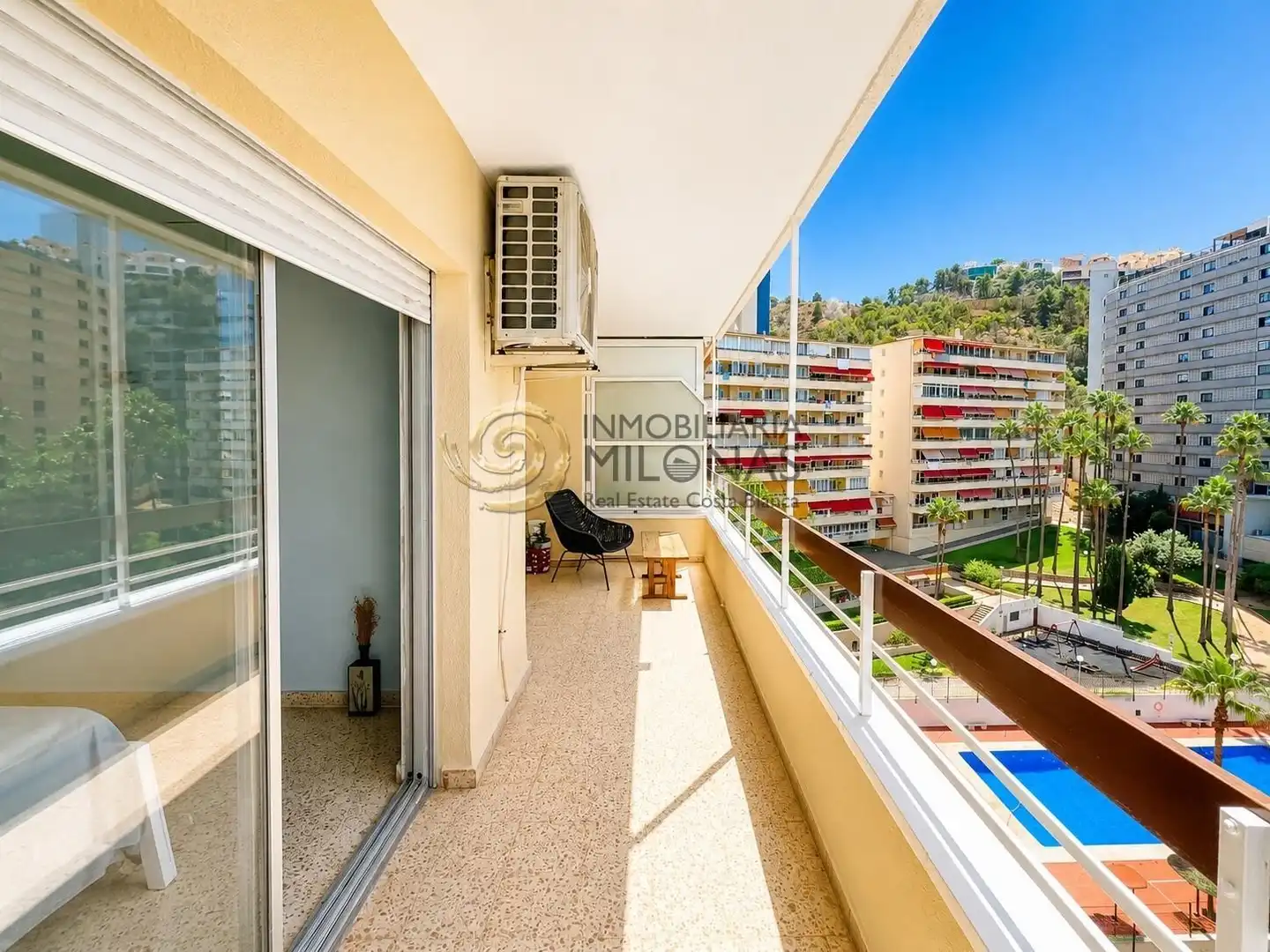 Terrasse von Wohnungen zum Verkauf in Benidorm mit Klimaanlage, Heizung und Terrasse
