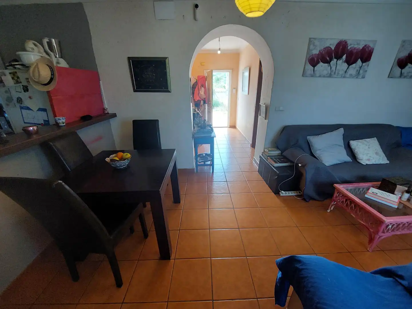 Esszimmer von Einfamilien-Reihenhaus zum Verkauf in Dénia mit Privatgarten und Möbliert