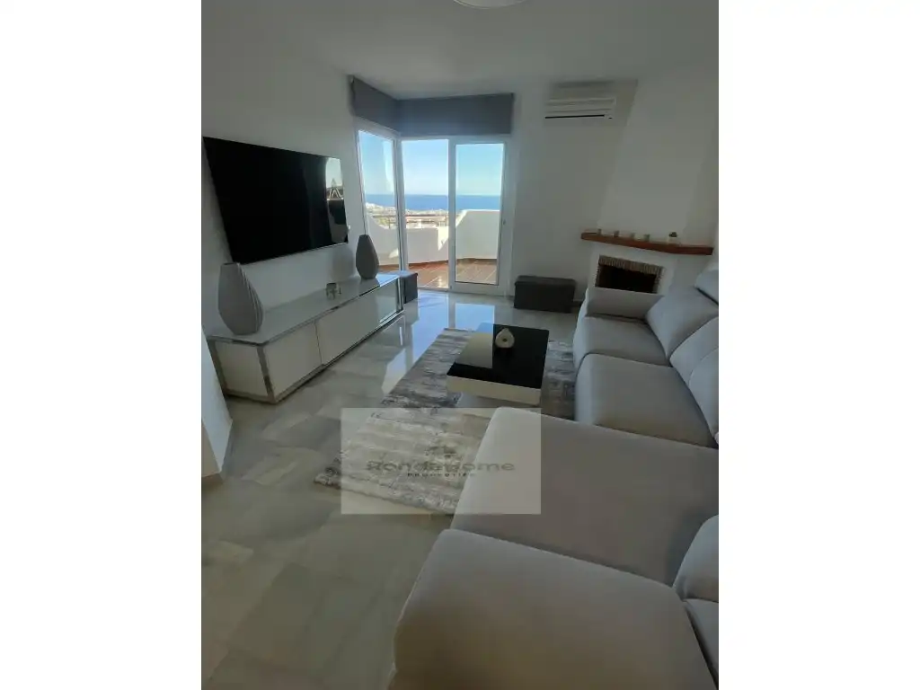 Sala de estar de Piso de alquiler en Mijas con Terraza y Amueblado