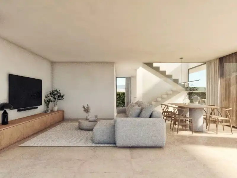 Sala d'estar de Casa o xalet en venda en Mont-roig del Camp amb Aire condicionat, Calefacció i Jardí privat