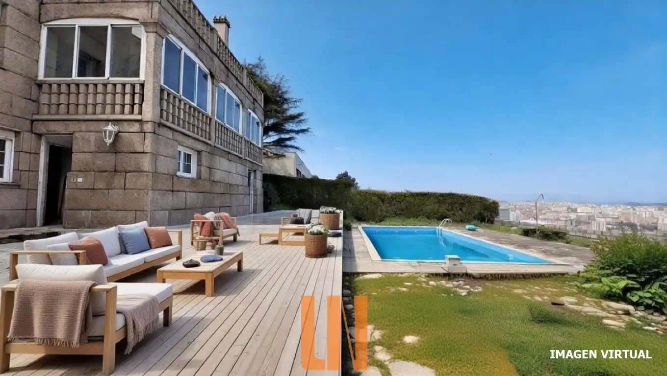 Jardín de Casa o chalet en venta en A Coruña Capital  con Calefacción, Jardín privado y Parquet
