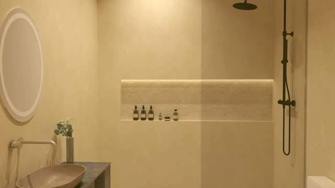 Bathroom of Flat for sale in  Palma de Mallorca  with Air Conditioner, Terrace and Furnished