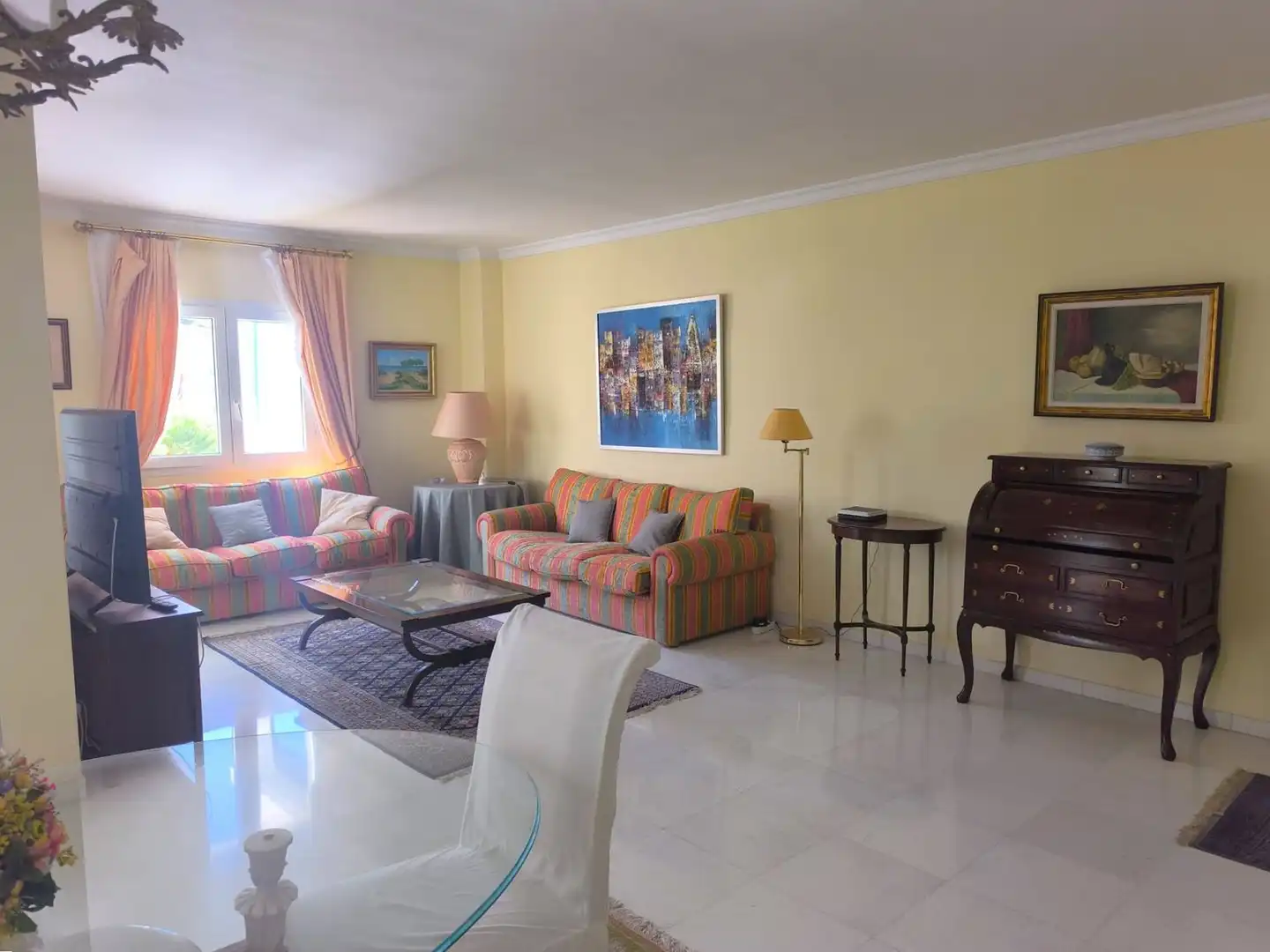 Living room of Flat for rent in Marbella  with Private garden, Terrace and Storage room