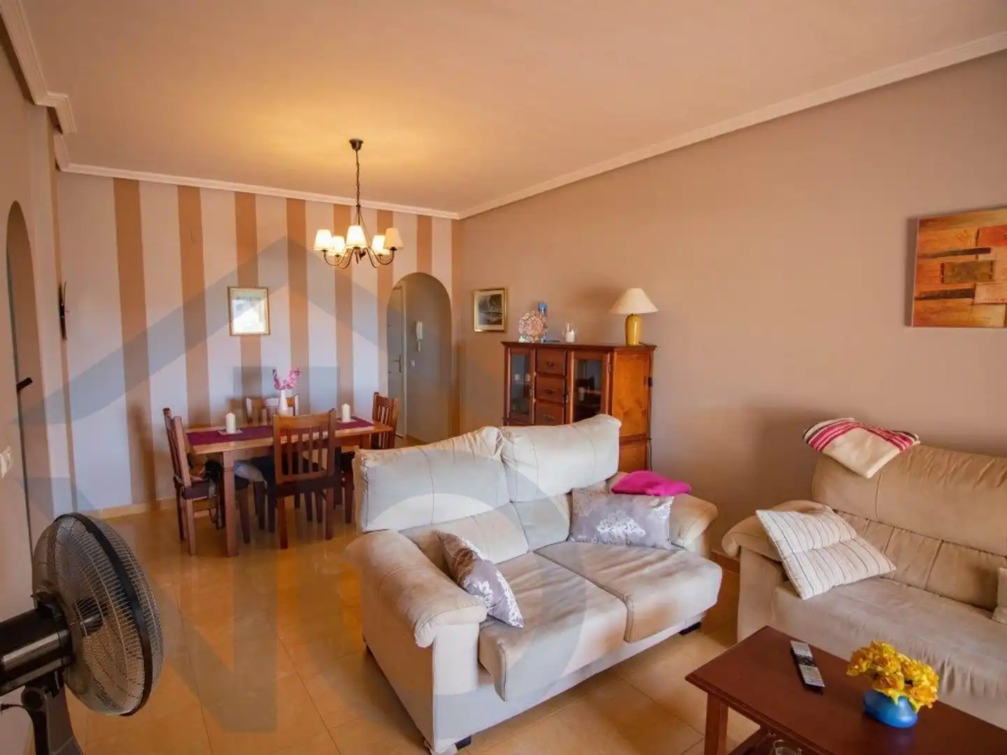 Sala de estar de Piso en venta en Pulpí con Aire acondicionado, Terraza y Piscina