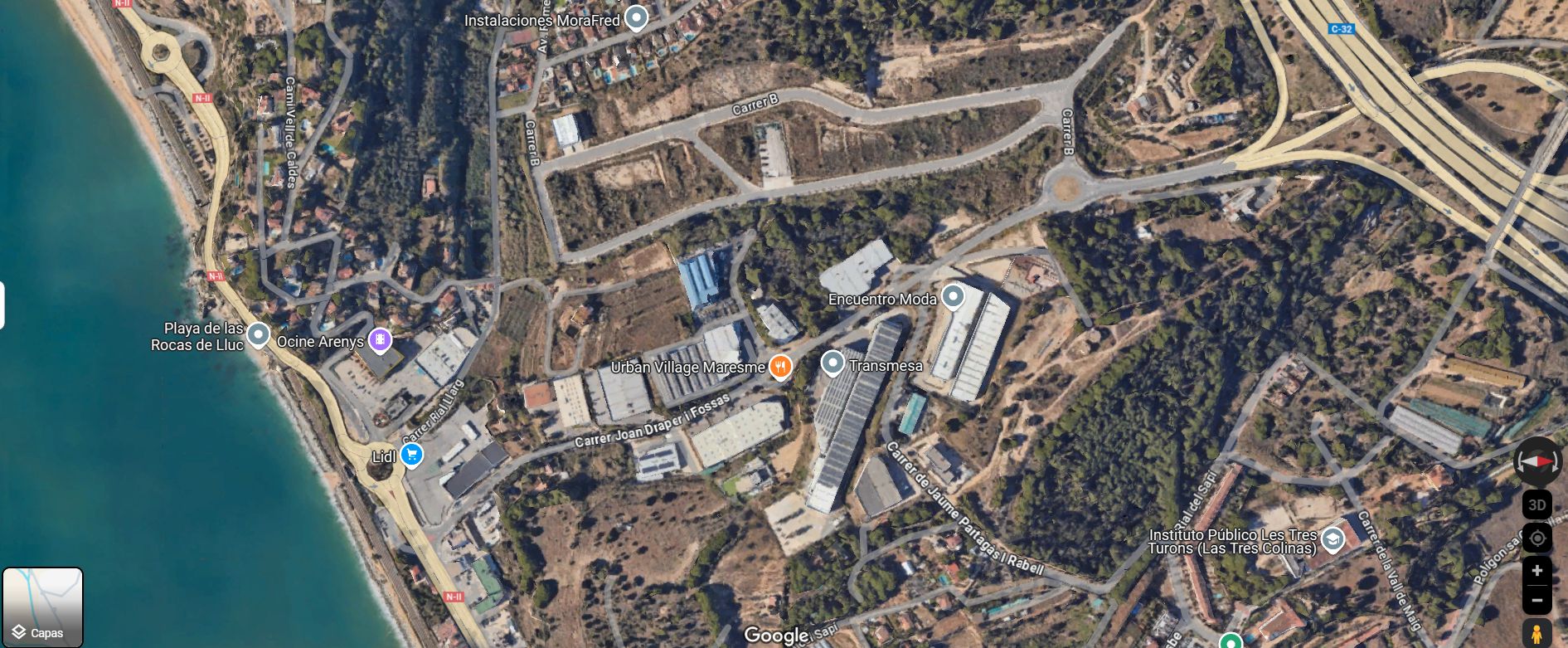 Exterior view of Industrial land for sale in Arenys de Mar